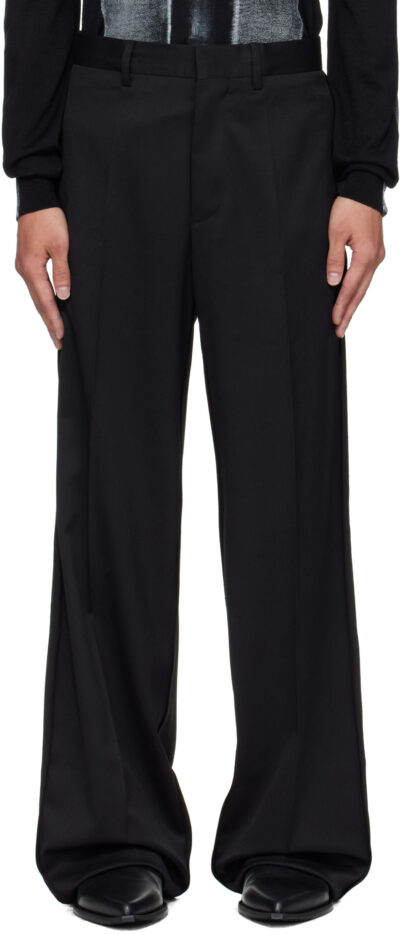 MM6 Maison Margiela Black Wool Tailored Trousers