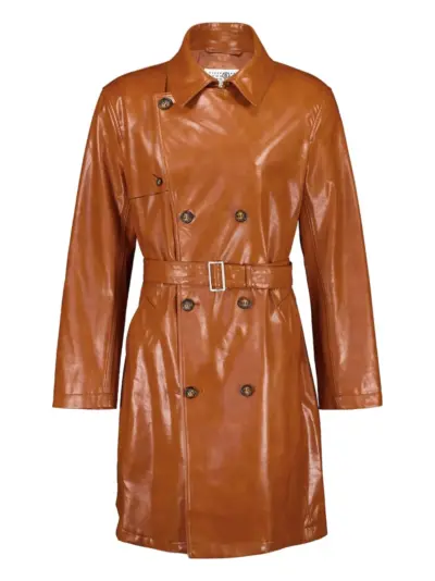 MM6 Maison Margiela belted trench coat - Brown