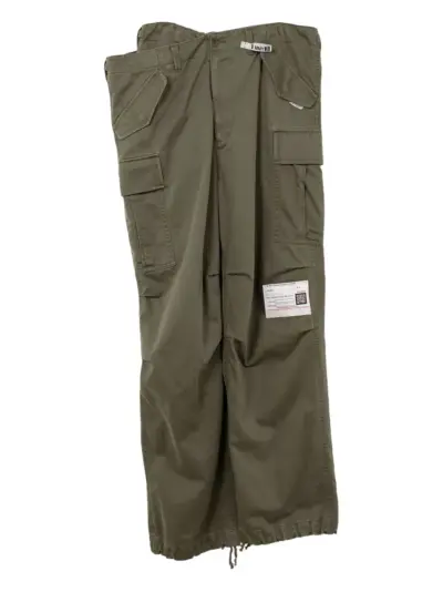 Maison MIHARA YASUHIRO Huge layered cargo pants - Green
