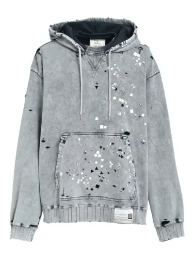 Maison MIHARA YASUHIRO distressed hoodie - Grey