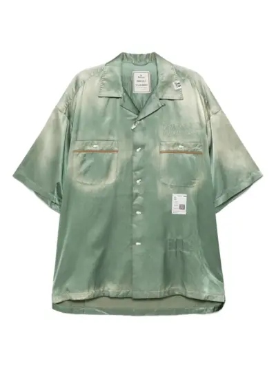 Maison MIHARA YASUHIRO embroidered bowling shirt - Green