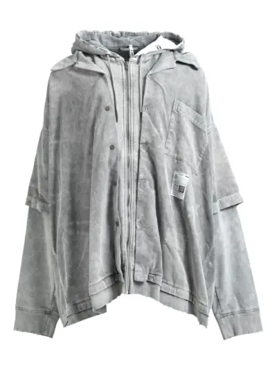 Maison MIHARA YASUHIRO hooded corduroy shirt - Grey