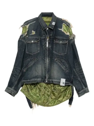 Maison MIHARA YASUHIRO layered denim jacket - Blue