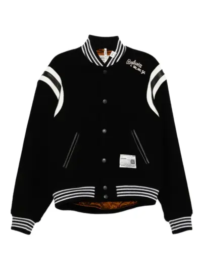 Maison MIHARA YASUHIRO logo-embroidered bomber jacket - Black