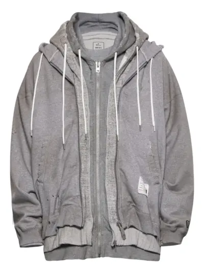 Maison MIHARA YASUHIRO triple-layered hoodie - Grey