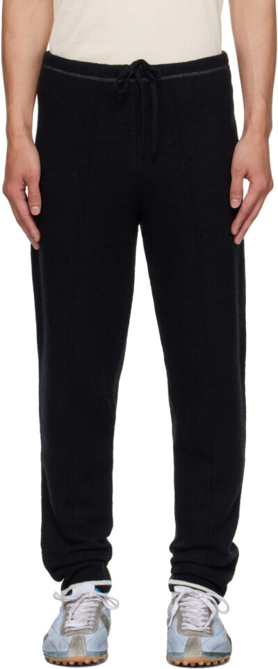 Maison Margiela Black Wool Track Pants