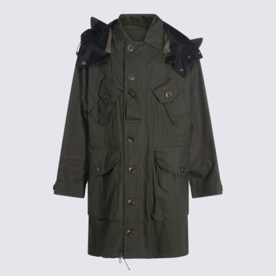 Maison Margiela Dark Green Cotton Coat