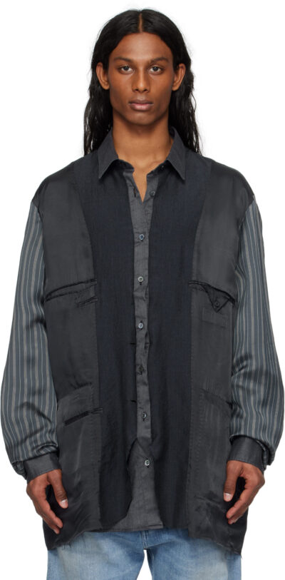 Maison Margiela Gray Patchwork Inside-Out Reversible Jacket