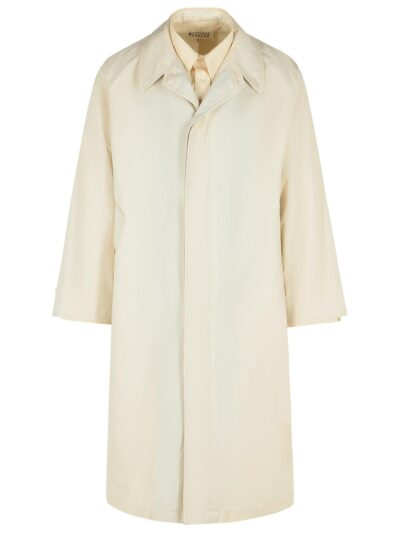 Maison Margiela Ivory Cotton Trench Coat