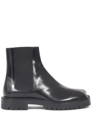 Maison Margiela Tabi leather boots - Black