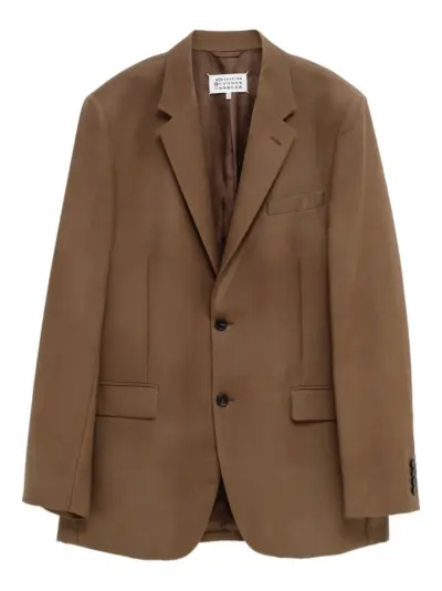 Maison Margiela button single-breasted jacket - Brown