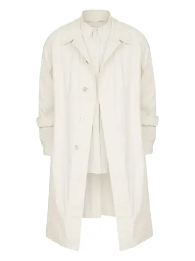 Maison Margiela pointed-collar trench coat - White