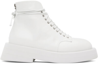Marsèll White Gomme Gommellone Boots