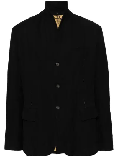 Masnada stand-up collar blazer - Black