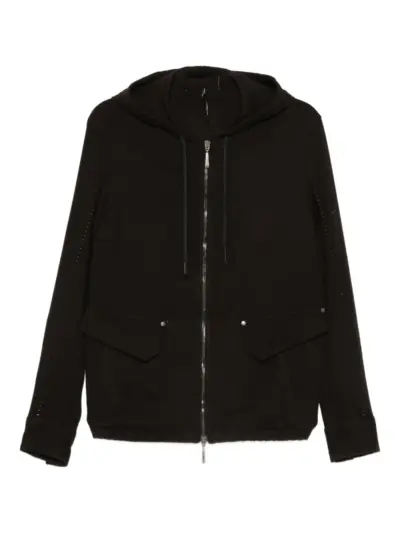 Masnada zip-up hooded jacket - Black