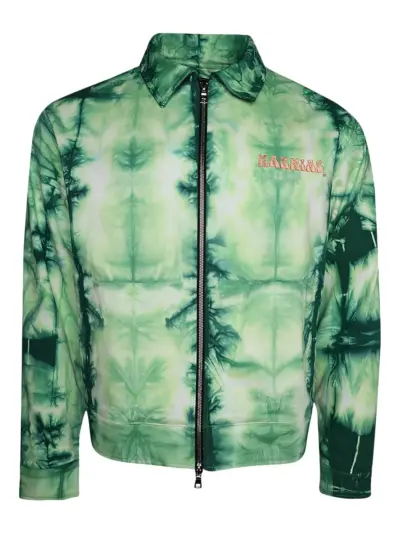 Nahmias tye-dye zip-up worker jacket - Green