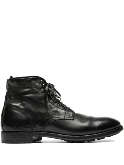 Officine Creative Prince lace-up leather boots - Black