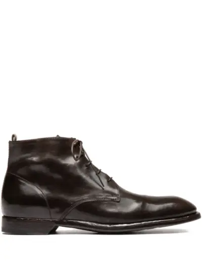 Officine Creative Sound lace-up leather boots - Brown