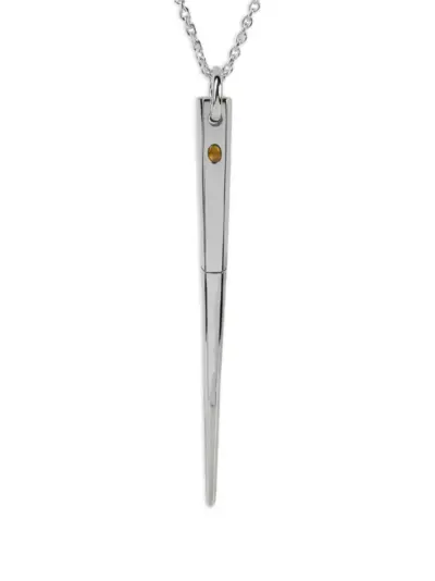 Parts of Four Big Spike sapphire necklace - Silver