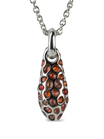 Parts of Four Chrysalis pavé necklace - Silver
