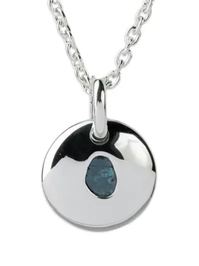 Parts of Four Disk diamond necklace - Silver