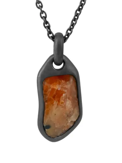 Parts of Four Halos sunstone pendant necklace - Black