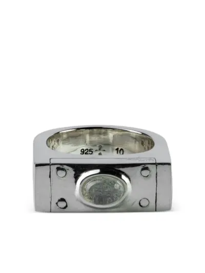 Parts of Four Plate moonstone ring - Silver