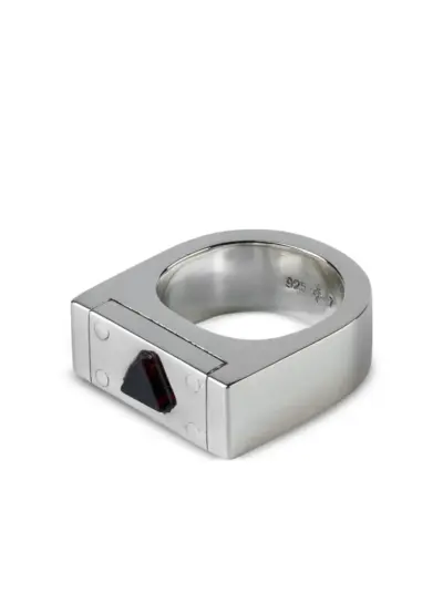 Parts of Four Plate spinel ring - Silver