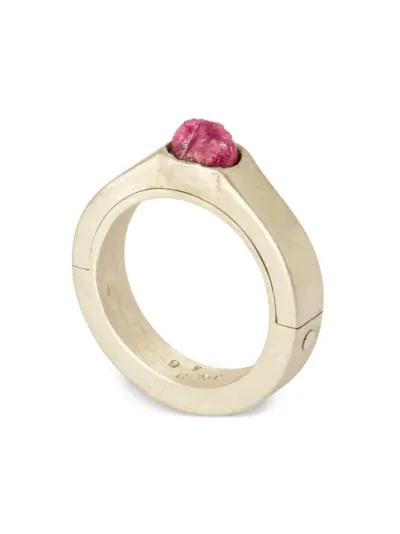 Parts of Four Sistema sterling-silver ruby-slab ring - Neutrals