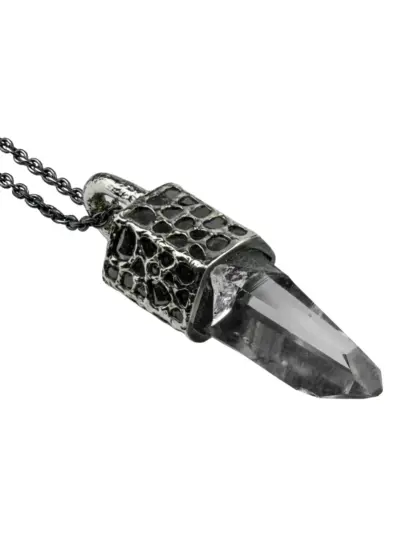 Parts of Four pavé talisman necklace - Silver