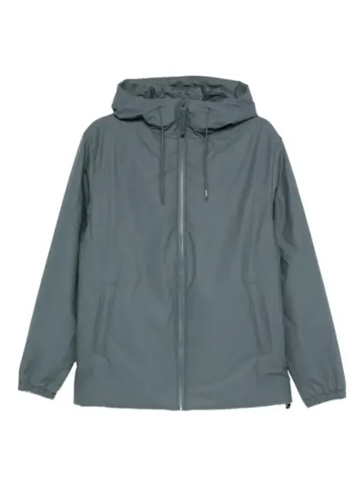Rains hooded zip-front rain jacket - Grey