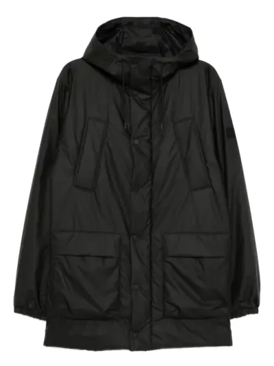 Rains logo-patched jacket - Black
