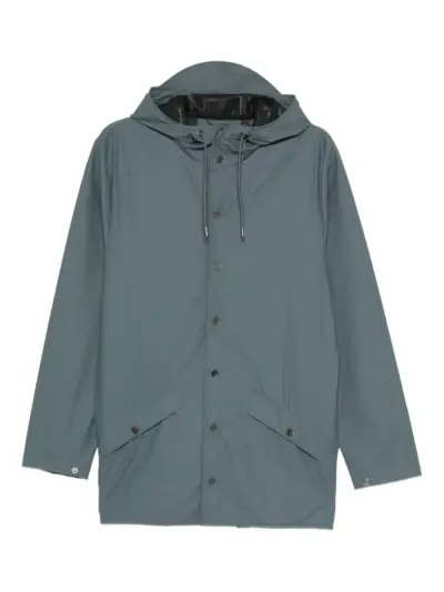 Rains snap-button hooded raincoat - Grey