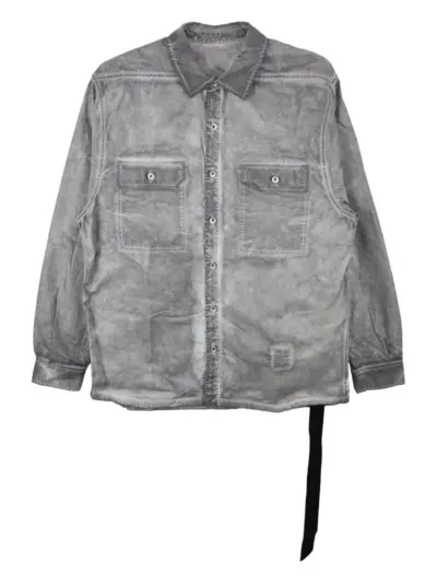 Rick Owens DRKSHDW Jumbo double-pocket cotton shirt - Grey