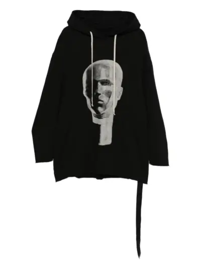 Rick Owens DRKSHDW Peter graphic-print hoodie - Black
