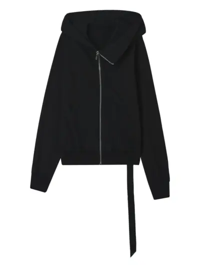 Rick Owens DRKSHDW asymmetric zip-fastening hoodie - Black