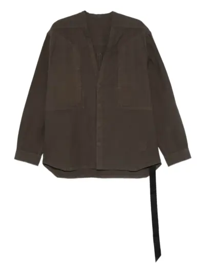 Rick Owens DRKSHDW button-fastening cotton shirt - Brown