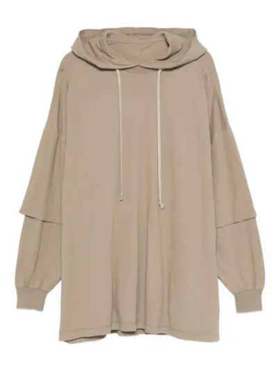 Rick Owens DRKSHDW double-layered hooded sweater - Neutrals