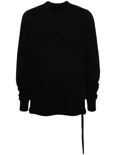 Rick Owens DRKSHDW star-embroidery cotton sweatshirt - Black