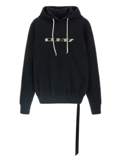 Rick Owens DRKSHDW text-print hoodie - Black