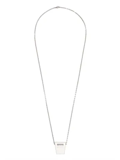 Rick Owens Dogtag charm necklace - Silver