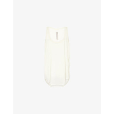 Rick Owens Mens Rick Owens Pony Scoop-Neck Wool-Silk Blend Tank Top