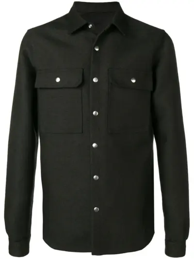 Rick Owens Outer pointed collar shirt - Black