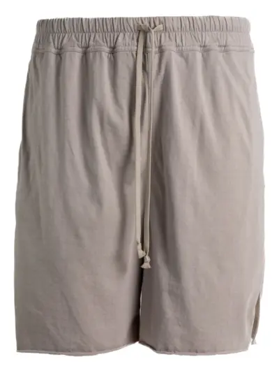 Rick Owens drawstring-waist raw-cut shorts - Neutrals