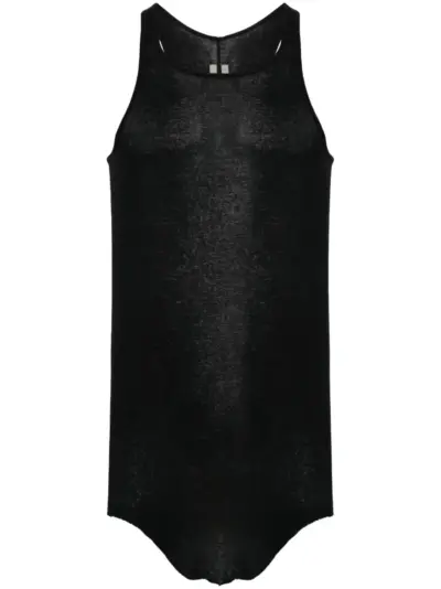 Rick Owens seam-detail cotton tank top - Black