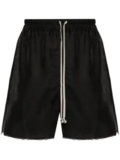 Rick Owens semi-sheer silk blend shorts - Black