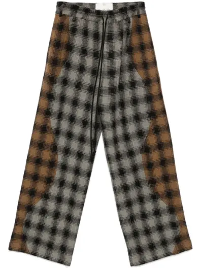 Song For The Mute tartan-check trousers - Grey
