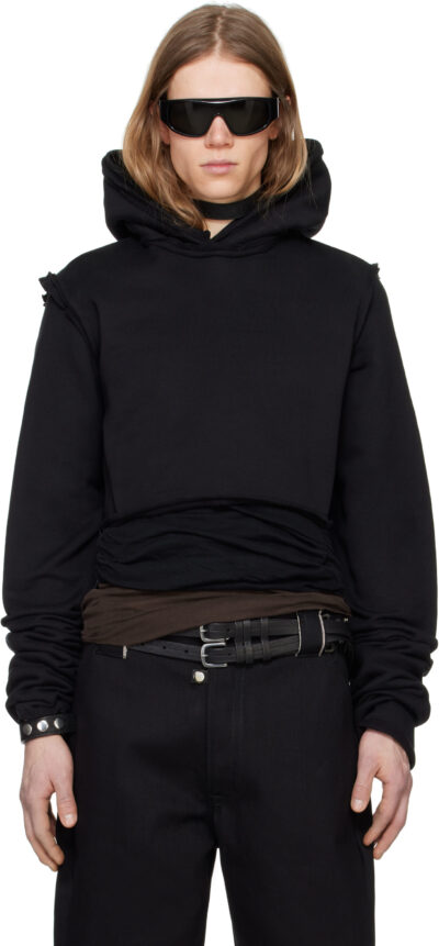 Swampgod Black Cropped Hoodie