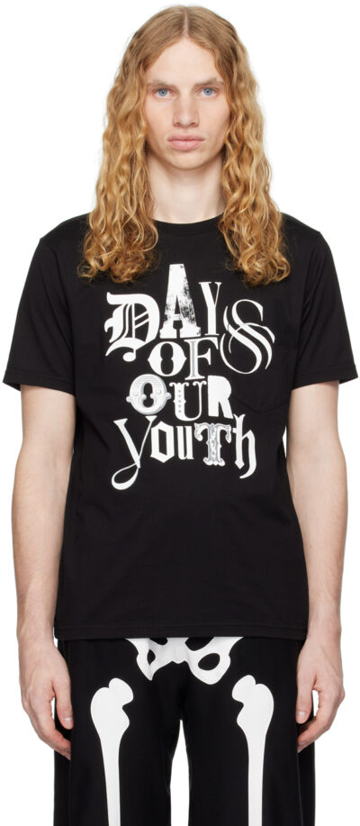 TAKAHIROMIYASHITA TheSoloist. Black 'Days Of Our Youth' T-shirt