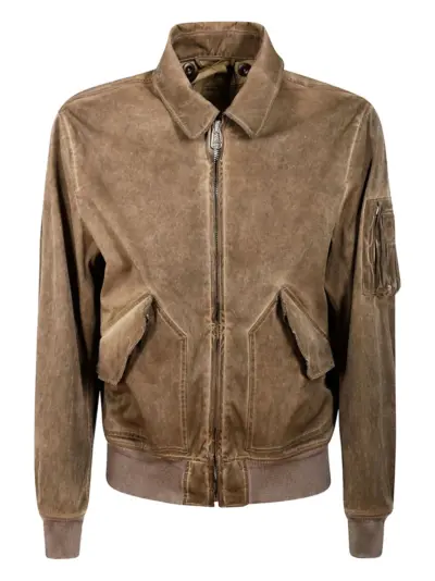 Ten C zip-up bomber jacket - Brown
